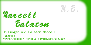 marcell balaton business card